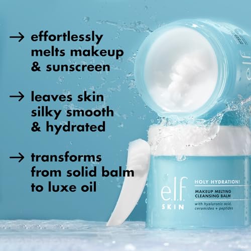 e.l.f. Holy Hydration! Unscented Makeup Melting Cleansing Balm Jumbo Pack of 2