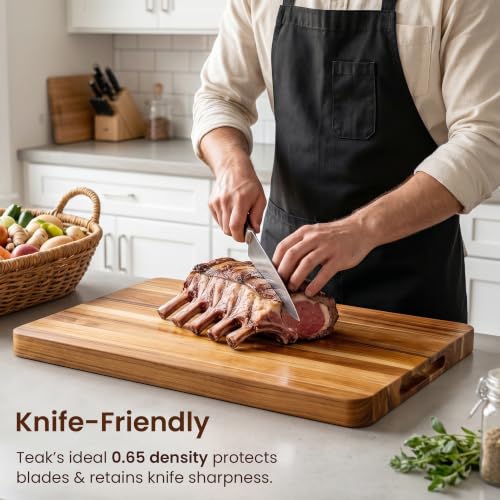 24x18 Reversible Teak Butcher Block Cutting Board - Large Prep Surface - Variation of THIS listing
