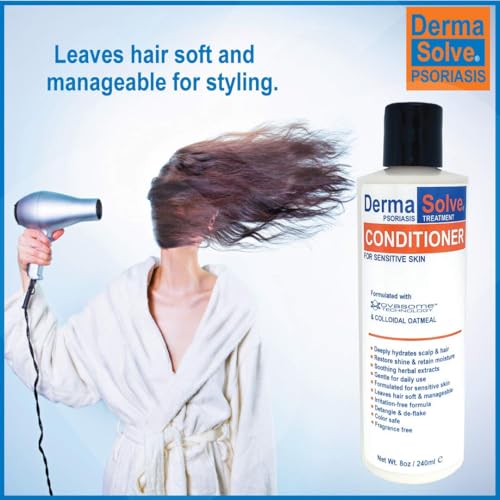 Dermasolve Psoriasis Conditioner 8 Fl Oz Pack of 2 Soothing Anti-Dandruff & Dry Scalp Care