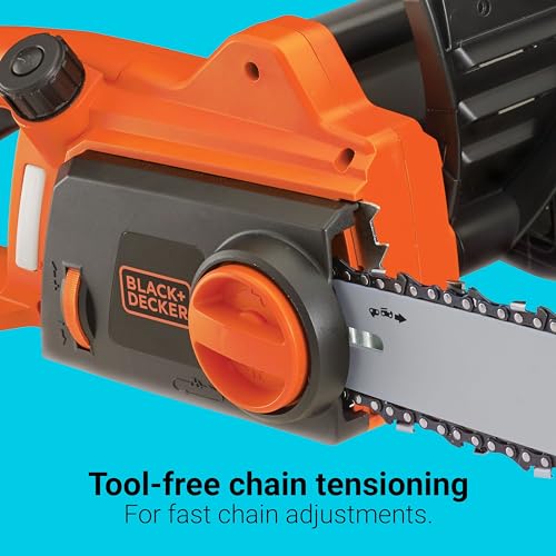 Electric Chainsaw - 12 Amp 16-Inch Power Tool with Tool-Free Chain Tensioning