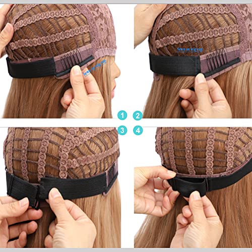 Black Adjustable Wig Bands 1” x 40pcs - Elastic Wig & Cap Fixing Straps