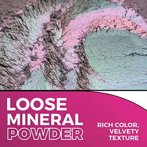 Concrete Minerals Variety Collection, Silky- Smooth and Highly Pigmented Cosmetics, 100% Vegan and Cruelty Free, Loose Mineral Eyeshadow Powder, Handmade in USA (Masquerade)