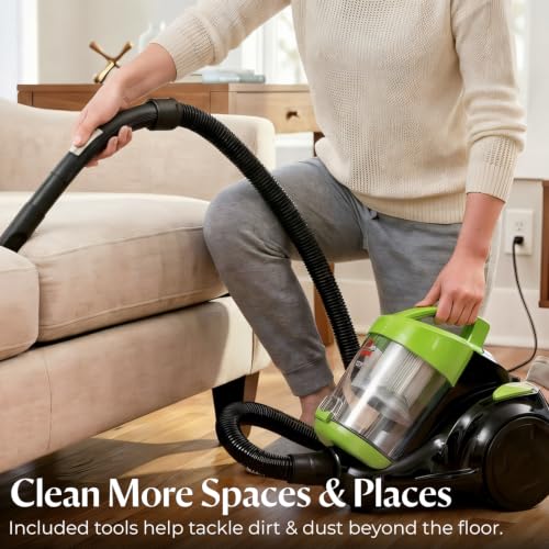 Canister Bagless Vacuum Cleaner - Lime Zing 2156A for Hard Floors & Carpet
