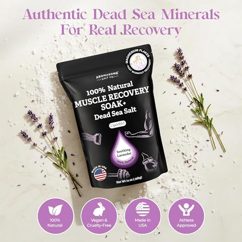 Aromasong Muscle Recovery Bath Salt 48 oz Eucalyptus & Tea Tree - Dead Sea & MSM Soak