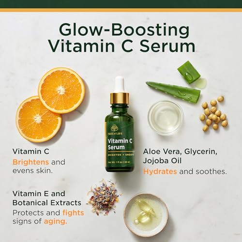 Vitamin C Serum for Face - 1 Fl Oz Pack of 2 - Dark Spots & Brightening