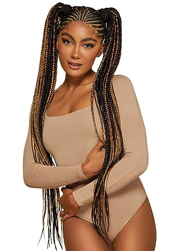 Pre-Stretched Braiding Hair 42" 3X - Medium Brown 4, 5 Pack