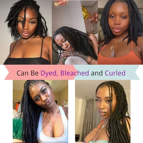 4 Inch Human Hair Dreadlock Extensions - 20 Strands, 0.4cm Thickness, Natural Black - Handmade, Dyed & Curled Ready for Styling