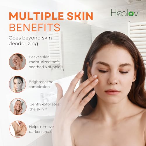 Persimmon Body Wash for Body Odor Control ? Purifying Deodorizing Soap for Eliminating Odor ? Underarms, Intimate Inner Thigh, Bikini Area, Smelly Feet ? Natural Deodorant Soap, Kids Safe
