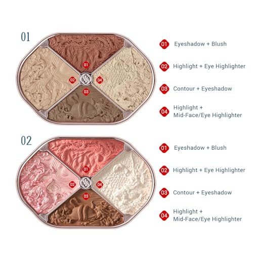 FLORASIS Constellation Floral Engraving Contour Makeup Palette (02 Eastern Beast) Oriental