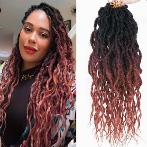OT530/350 18-Inch 8-Pack Faux Locs Crochet Hair with Curly Ends UK BEkjdiof