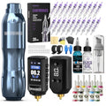 Wireless Tattoo Kit with Dual Rechargeable Power Supplies - Complete Professional Set