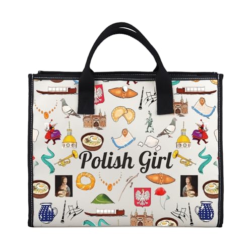 G2TUP Funny Polish Lover Gift Polish G-irl Makeup Bag Polish Landmarks Cosmetic Bag Polish Vacation Gift Polish Souvenir Gift (Polish G-irl TT)