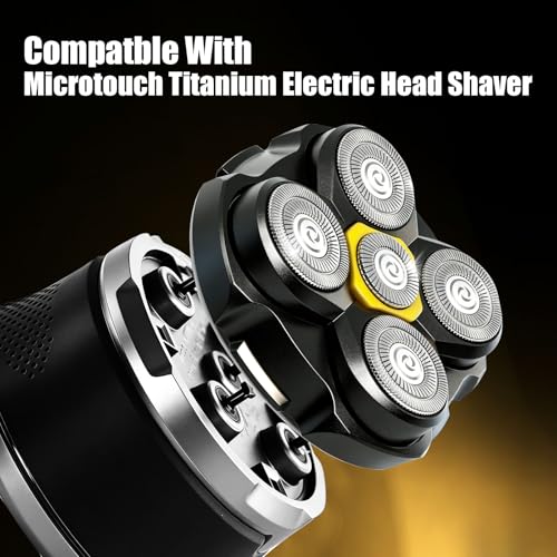 3 Pack Replacement Heads for MicroTouch Titanium Shaver Black - Wet & Dry Compatible