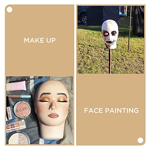 LASHVIEW Lash Mannequin Head, Practice Training Head for Make Up and Lash Extention,Cosmetology Face Head,Soft-Touch Rubber,Easy to Clean by Skincare Essential Oil.