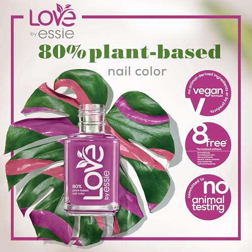 LOVE by essie Nail Polish, 80% Plant-based, Salon-Quality, Vegan, Blue, Walking The Walk, 0.46 Fl Oz