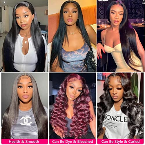 Brazilian Virgin Straight Hair Bundles 18 20 22 Inch - 3 Pack, Unprocessed Human Hair