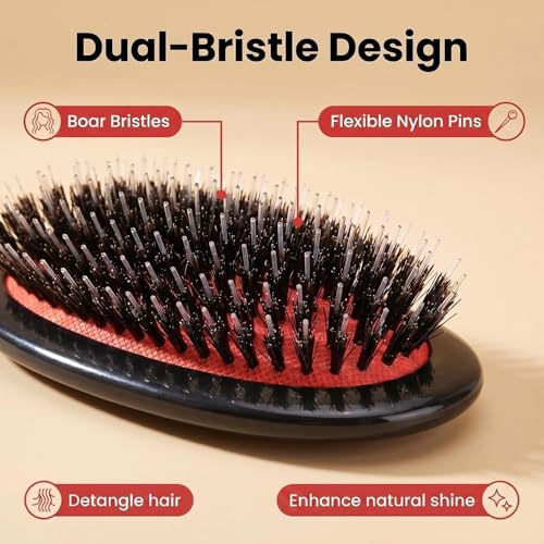 Detangling Paddle Hair Brush for Women Men - Painless, Anti-Frizz, Natural Oil Distribution - Variation: Hair Brush (Single) / 1.0