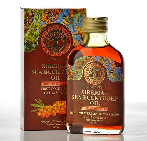 Sea Buckthorn Oil 3.38 Fl Oz Pack of 2 - Siberian Cold Pressed Natural Vitamin Oil
