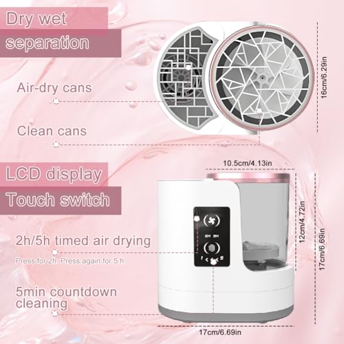 Electric Makeup Brush Cleaner and Dryer Machine - Portable 3-in-1