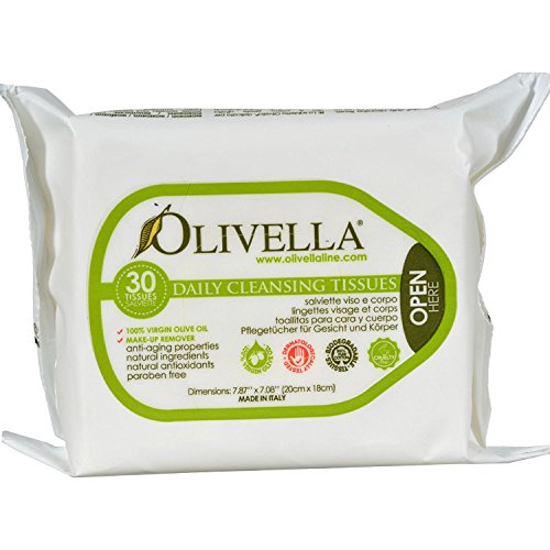 Olive Oil Facial Cleansing Tissues 6 Pack - Moisturizing Makeup Remover