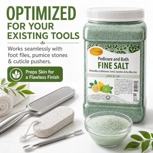 Spa Redi Dead Sea Salt Pedicure Soak Lemon & Lime 128oz - Professional Foot Spa Salt