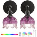 Vintage Wireless Rechargeable Wall Sconce - Plum Purple