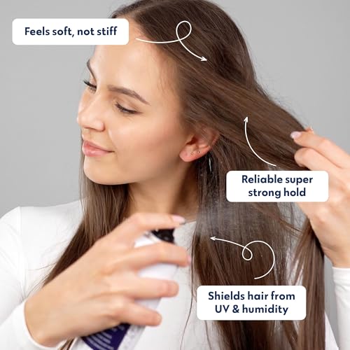 7.5 oz Super Strong Fragrance-Free Hair Spray with Humidity & UV Protection - Sensitive Scalp