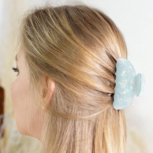 Mermaid Princess Hair Claw Clips Bulk Set - 16 Colorful Acrylic Hair Accessories, 3.19 Inch