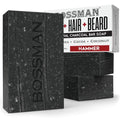 Bossman 4-in-1 Charcoal Bar Soap for Men - Hammer 3 Pack (4 oz Each) - Hydrating Beard Hair Skin