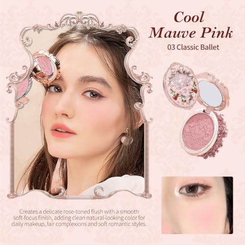Flower Knows 0.18oz Rococo Embossed Blush - 03 Cool Mauve Pink