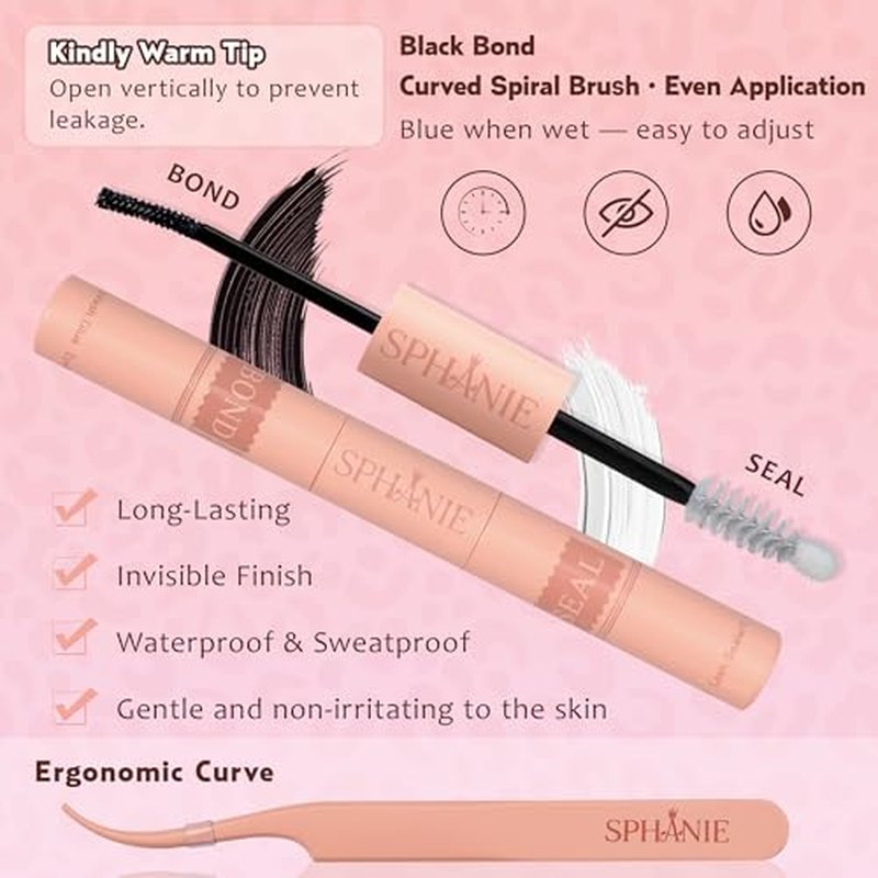 Lash Clusters Kit D Curl Natural DIY Extension Kit, Wispy Lashes 9?14mm, Cluster Eyelash Extensions Beginner Kit, 144pcs with Tweezers, Bond & Seal