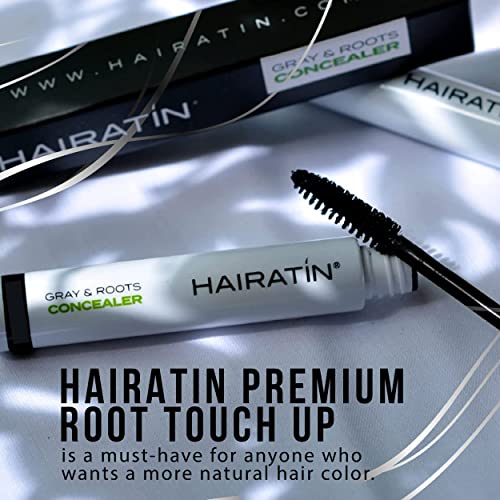 Hairatin Root Touch Up Spray Medium Brown - Water-Resistant Hair Concealer for Gray Roots