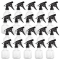 20 Pack 8 Oz Plastic Spray Bottle with Black Trigger Sprayers, Empty Refillable Spray Bottles with Adjustable Head Sprayer for Cleaning, Hair, Plant & Kitchen Use