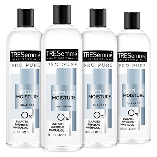 TRESemm? Pro Pure Moisture Shampoo for Daily Moisture, Paraben and Dye Free, 16 oz (4 Count)