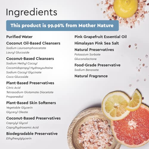 Puracy Body Wash - Natural Body Wash for Women, Men, Kids - Pure Plant Ingredients, Moisturizing Shower Gel, Body Soap for Dry Sensitive Skin, Gently Scented (Citrus Sea Salt, 12 oz/355 ml