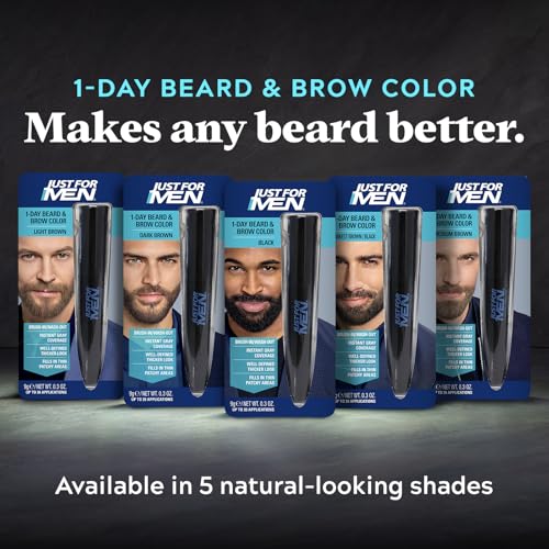 Just for Men 1-Day Beard & Brow Color - Dark Brown, Pack of 3