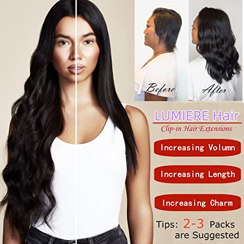 Natural Color 10 Inch Clip-In Hair Extensions - Body Wave, 8 Pcs, 120g, Brazilian Remy Human Hair