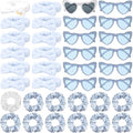Dusty Blue Bachelorette Party Accessories Set with Headbands, Sunglasses & Scrunchies - Geiserailie