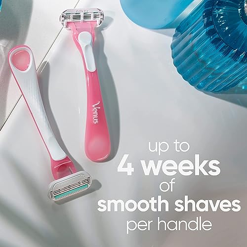 Gillette Venus Sensitive Disposable Razors for Women Pink & White 6-Count Pack of 2