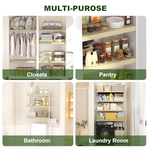 Wood Color PVC Wire Shelf Cover 35" W x 16" D - Pantry & Storage