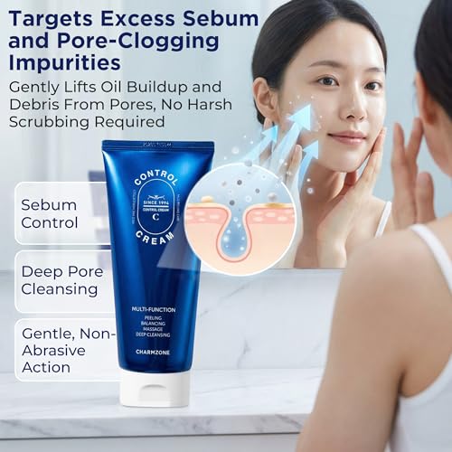 CHARMZONE Control Cream 150ml – Korean Exfoliating Face & Body Moisturizer with Variation 5.29 oz