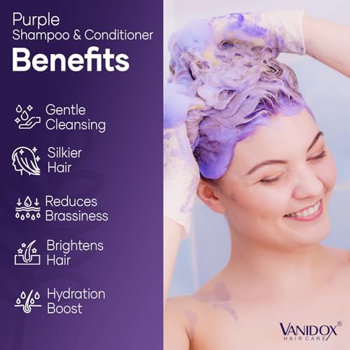 Silver Shine Set - Sulfate-Free Purple Shampoo & Conditioner for Grey & Silver Hair