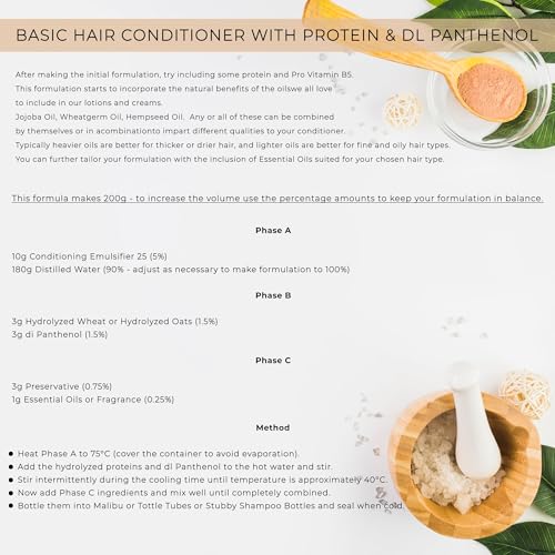 BTMS-25 Behentrimonium Methosulfate Conditioner Emulsifier 16oz - Bulk Hair & Skin Care Ingredient