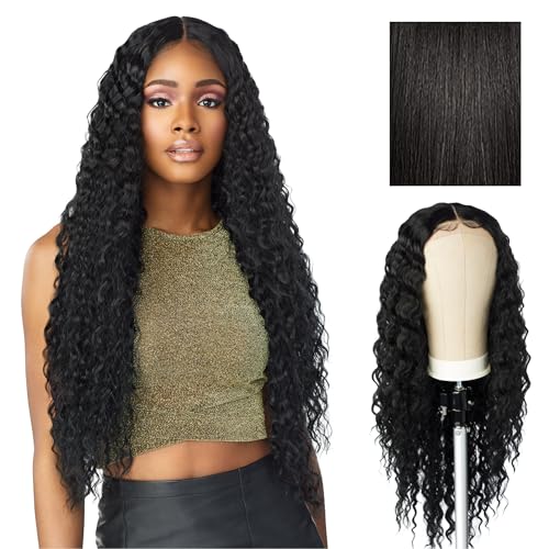 Sensationnel Butta LaceWig Unit 3 1B OFFBLACK HD Lace Frontal Synthetic Wig For Natural Hairline