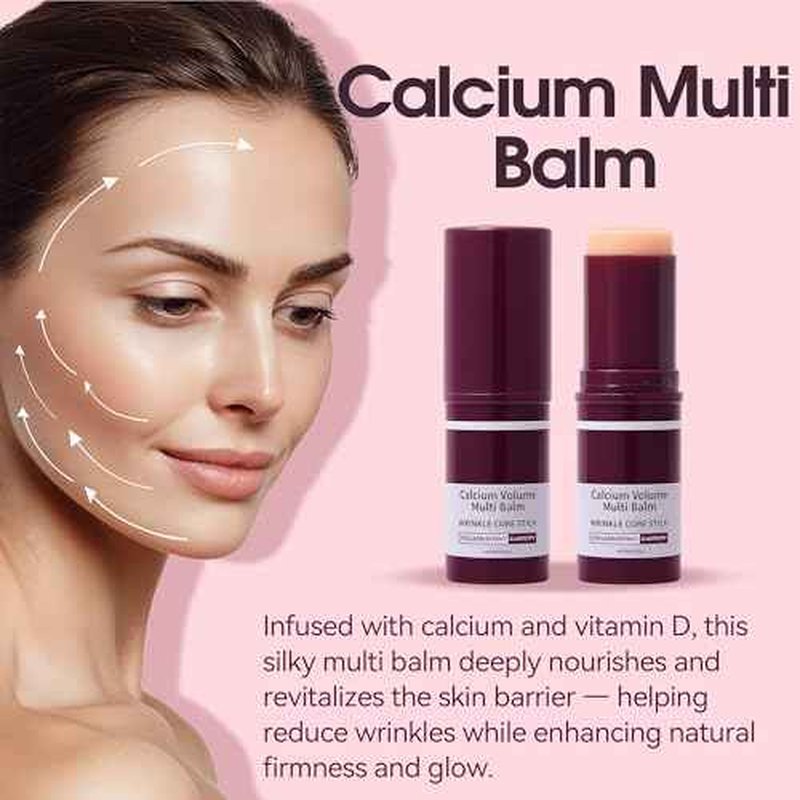 Calcium Multi Balm Stick for Face, Eyes, Lips & Neck ? Korean Collagen Moisturizing Balm with Vitamin D & Shea Butter ? Firming, Hydrating & Skin Barrier Care Stick for All Skin Types