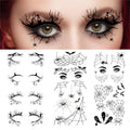 4 Pairs Halloween Eye Shadow Stickers Eyeliner Decals Spider Web Skull Bat Temporary Tattoo Stickers Face eye Makeup Stickers for Women Girls Halloween Masquerade Party Ghost