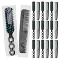 200 Pack Black Hair Brush and Comb Set - Individually Wrapped for Hygiene & Travel - Variation: 200 Count Pack