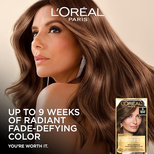 L'Oreal Paris Superior Preference Fade-Defying + Shine Permanent Hair Color, 8 Medium Blonde, Pack of 1, Hair Dye
