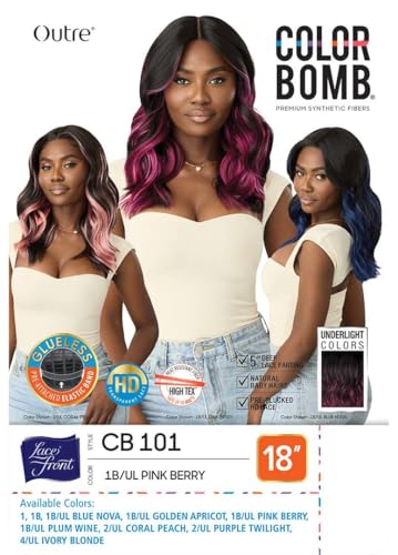 Outre Lace Front Wig - Color Bomb CB 101 - Purple Twilight 2/UL