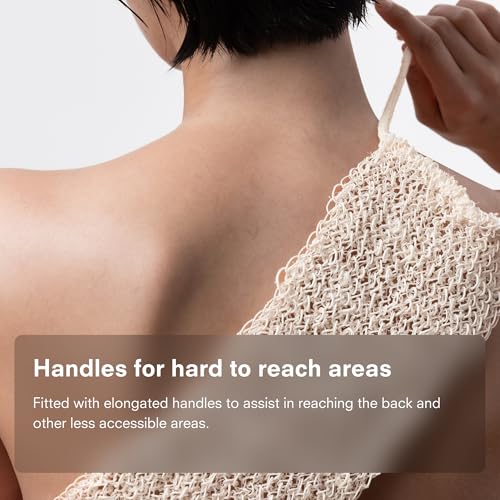 Public Goods Natural Agave Fiber Exfoliating Body Scrubber - Eco-Friendly Long-Handle Loofah